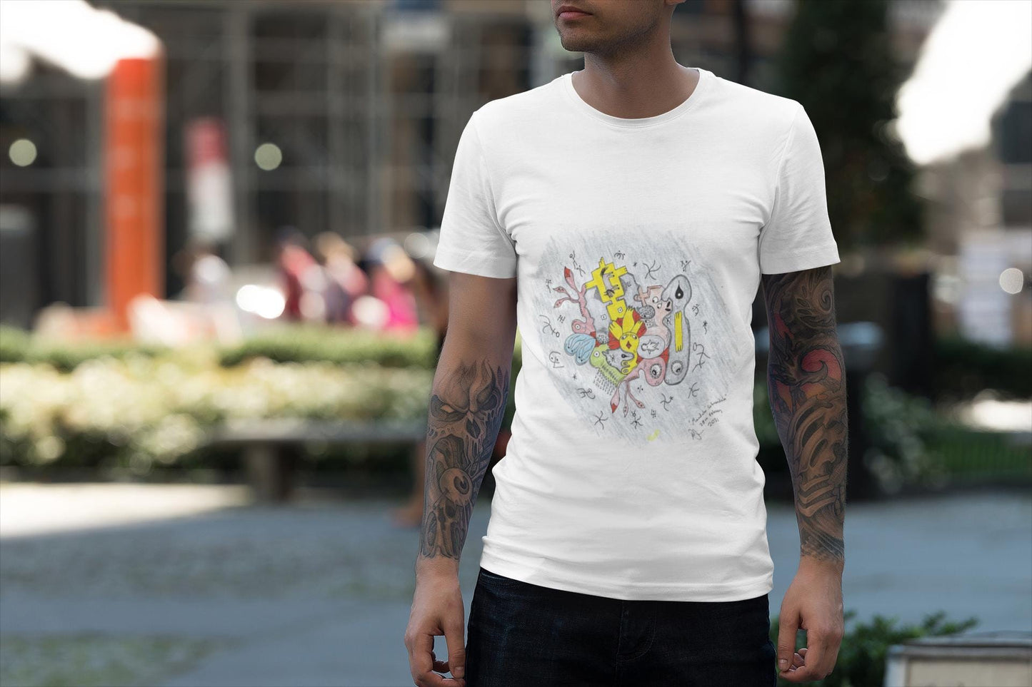 Duck Mandala Octopus Tee | Surreal Abstract Merging Objects