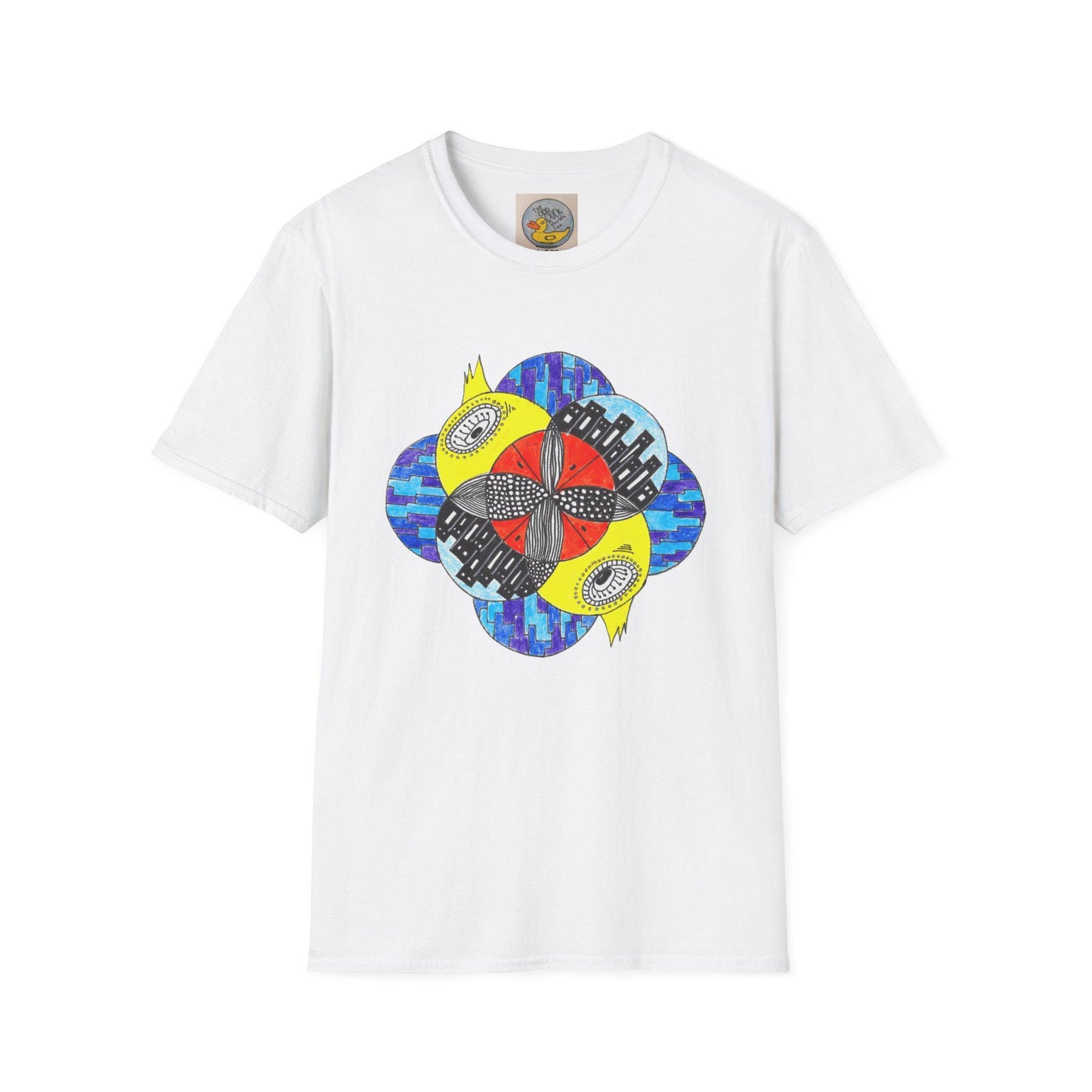 Scared Wide-Eyed City Ducks T-Shirt | Urban Duck Illustration