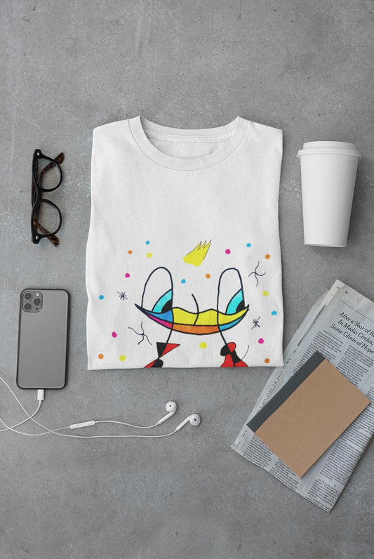 Flamenco Duck T-Shirt | Joan Miró Style Abstract Art, Hand Drawn Tee